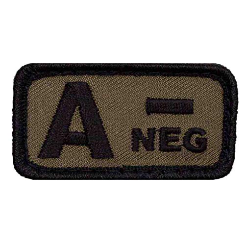 Café Viereck ® Bundeswehr Blutgruppe Patch Gestickt mit Klett - 5 cm x 3 cm (Oliv - A-) Café Viereck ® Bundeswehr Blutgruppe Patch Gestickt mit Klett - 5 cm x 3 cm (Oliv - A-)