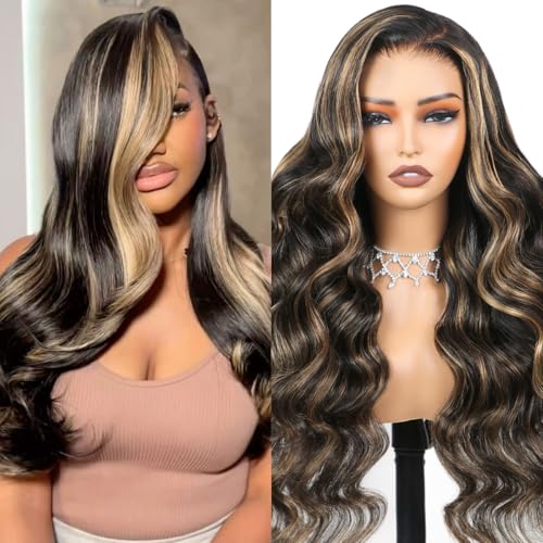 Arabella 24inch Glueless Human Hair Lace Front Wig 1B/27 Balayage