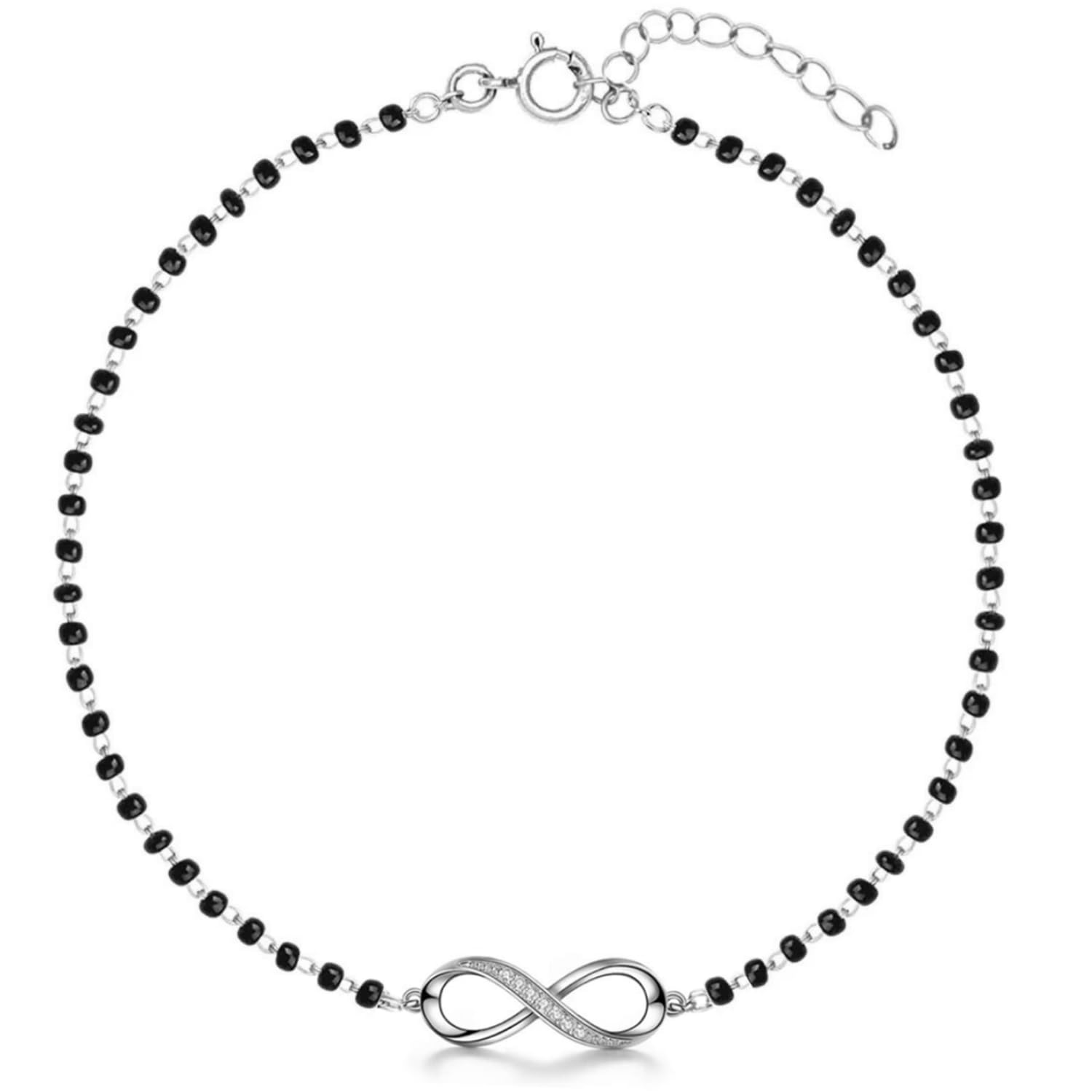 HighSpark 925 Sterling Silver Mangalsutra Bracelet | Studded Infinity Bracelet for Women & Girls | Lovely Gift (B0CL7LZFLV) Amazon Price History, Amazon Price Tracker