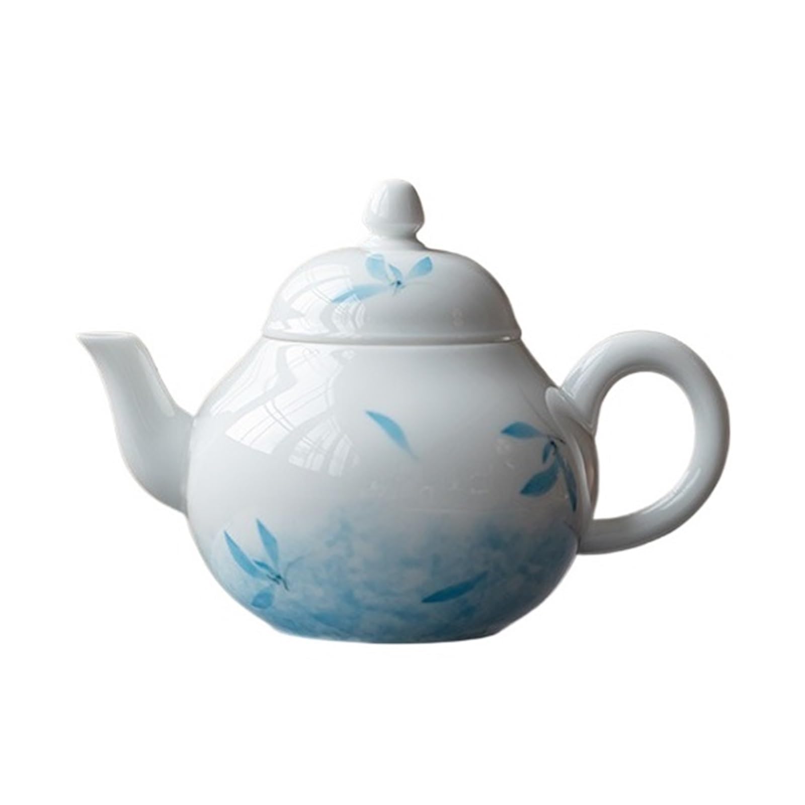 Théière en céramique avec infuseur intégré motif orchidée en porcelaine de voyage