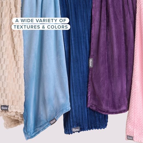 90" x 66" Bare Home Twin/Twin XL Microplush Fleece Blanket (Ribbed Grey) - image 6