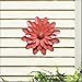GIFTME 5 Coral Orange Multiple Layer Flower Metal Wall Art Decor(10X2 inch,1pc)
