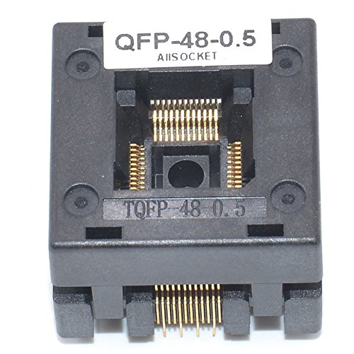 qfp48-05 socket ic burn-in tesing socket otq-48-05-01 05mm pitch 7x7mm ic dimension open-top socket soldering versionqfp48