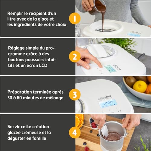 Turbine à glace et Yaourtière TZS First Austria  - 1 Litre — miniature 7