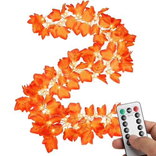 2-Pack-Fall-Lights-Total-26Ft-80LED-Thanksgiving-Decorations-8-Lighting-Modes-Timer-Enlarged-Maple-Leaves-Fall-Lights-Battery-Operated-Waterproof-Lights-for-Indoor-Outdoor-Autumn-Decor 2 Pack Fall Lights Total 26Ft 80LED Thanksgiving Decorations 8 Lighting Modes Timer Enlarged Maple Leaves Fall Lights Battery Operated Waterproof Lights for Indoor Outdoor Autumn Decor