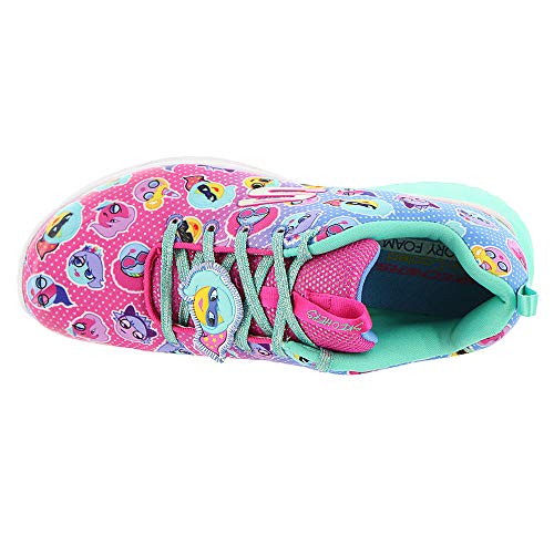 Skechers Girl's Skech Gem - Sport Squad, Training, Neon Pink,Multi, 12 US M Little Kid2