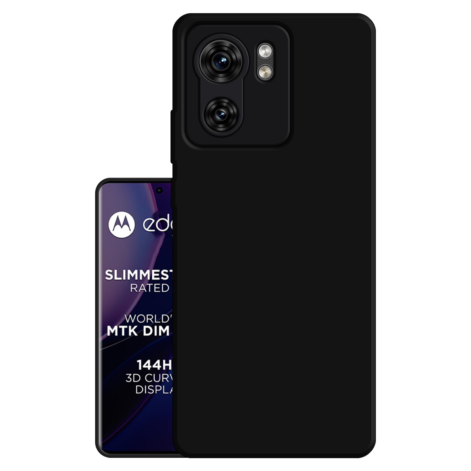 Hello Zone Exclusive Rubberised Matte Finish Soft Back Case Cover for Motorola Moto Edge 40 - Black (B0CCDZ1H96) Amazon Price History, Amazon Price Tracker