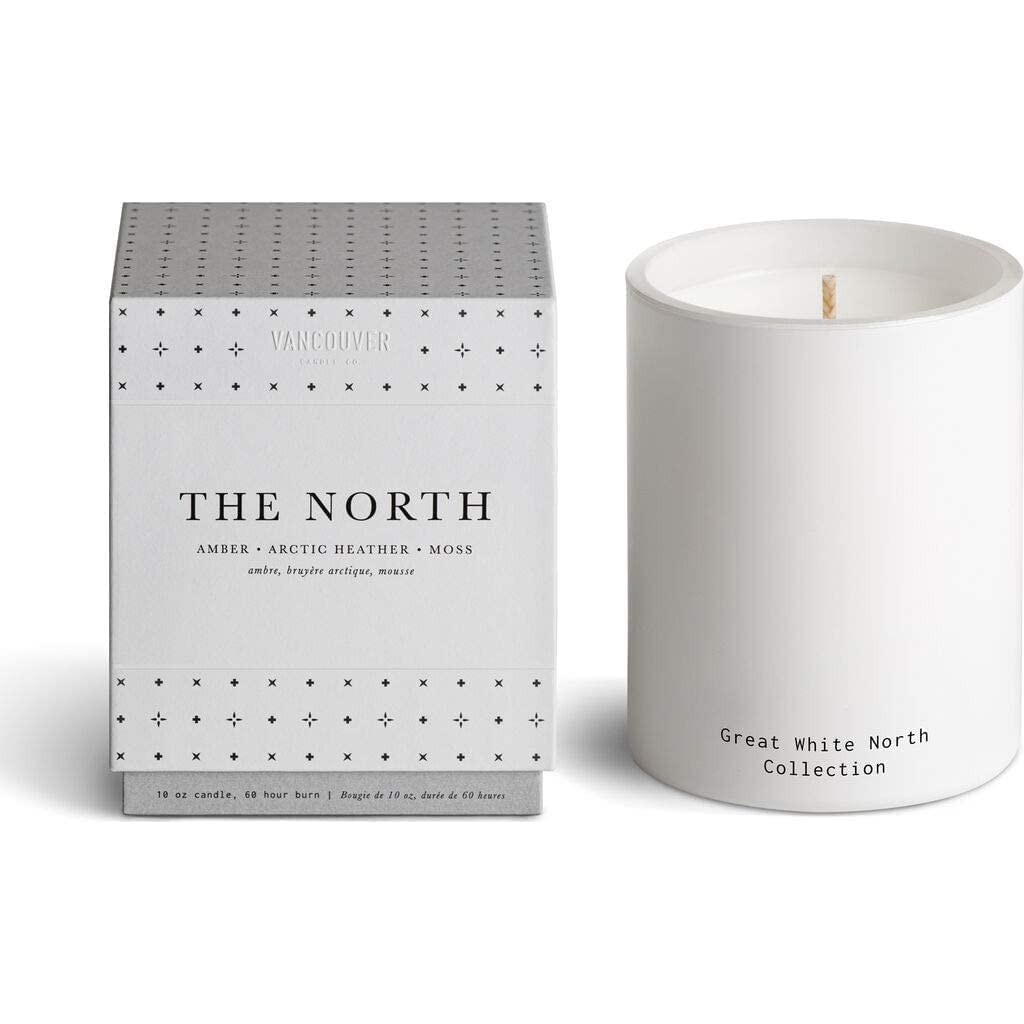 Vancouver Candle Co. The North Great White North Candle – Non-Toxic Soy Wax Aromatherapy 10 Ounce Jar Candle