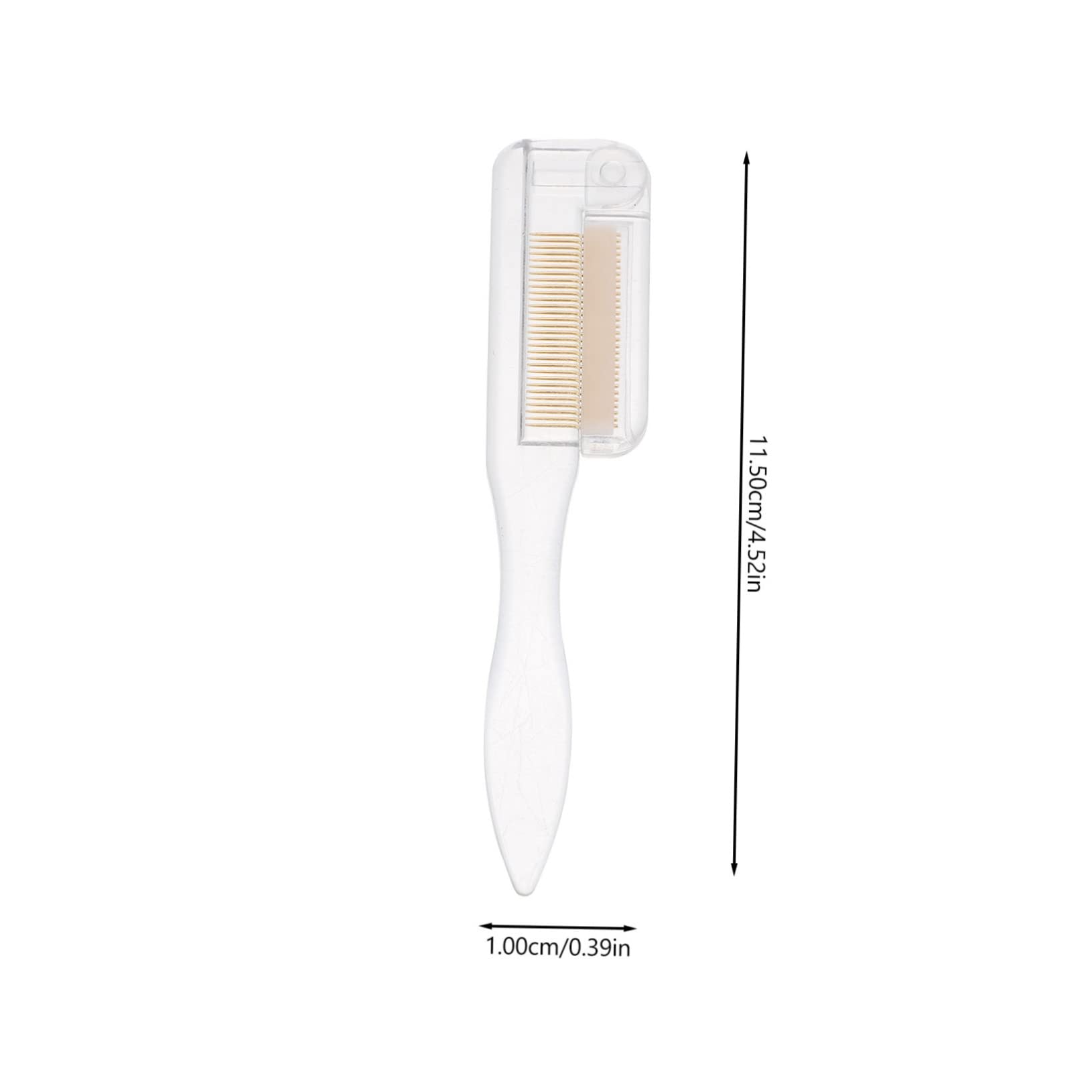 Baluue 2pcs Eyebrow Brush Eyelash Tool Set Makeup Eyebrow Brush Shaper Beauty Comb for Girls Long Handle Folding Stainless Steel