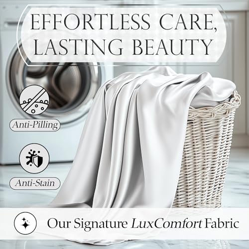 Image of DECOLURE Satin Sheets Twin Size | Softer Than Silk | Luxury 3 Pc Bed Set