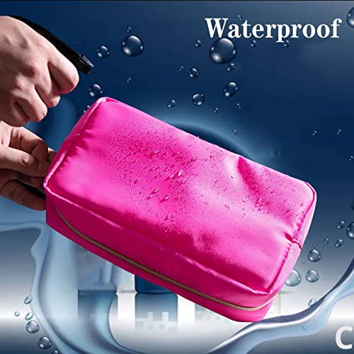 Xdalula Preppy Patch Makeup Bag Chenille Letter Makeup Bag - Skin Care Travel Toiletry Bags For Teen Girls, Portable Waterproof Travel Toiletry Organizer, Cute Aesthetic Trendy Clutch Stuff Gifts #TOP4