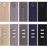 Lumbor37 Botones Ajustables para Jeans 10 Piezas, Extensor de Botón para Pantalones, Extensores de Botones Elásticos para...