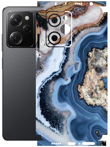 Image of AtOdds - Full Body Back Screen Guard Protector Film - Lamination Wrap Skin Sticker Compatible with Poco X5 PRO (5G) | Scratchproof Matte Finish (Floor Marble)