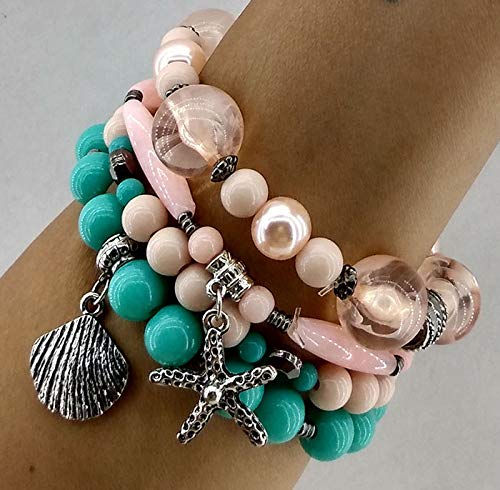 kit com 4 pulseiras sereia | Eu Sou Cute | Bijuteria Fina | Ref: KITPLBR57