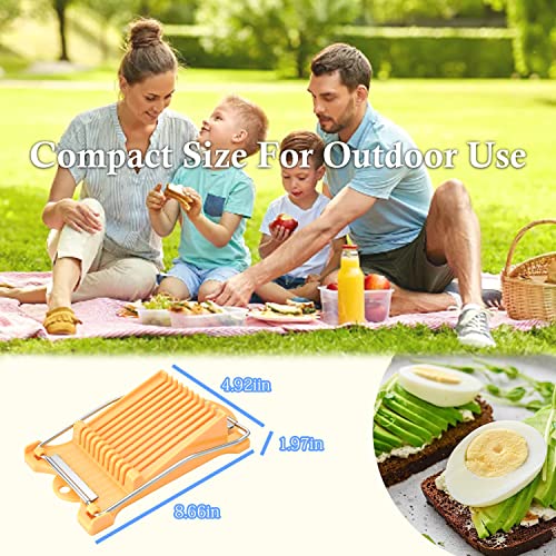Jayvar Luncheon Meat Slicer, Stainless Steel Wire Egg Slicer, Boiled Egg Fruit Cheese Slicer Cutter, Cuts 10 Slices For Eggs, Hams, Bananas, Strawberries, Soft Foods And Fruits(Yellow) #TOP4