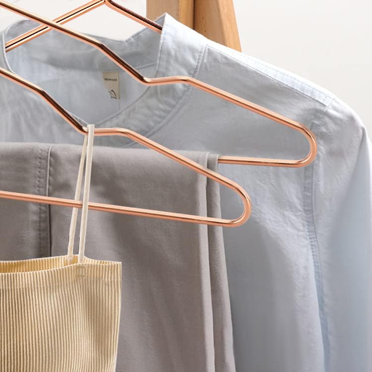 Miniatura 5 de Tosnail Paquete de 30 perchas de metal de alambre fuerte de acero inoxidable de 16.5 pulgadas, perchas de ropa resistentes, organizador de armario