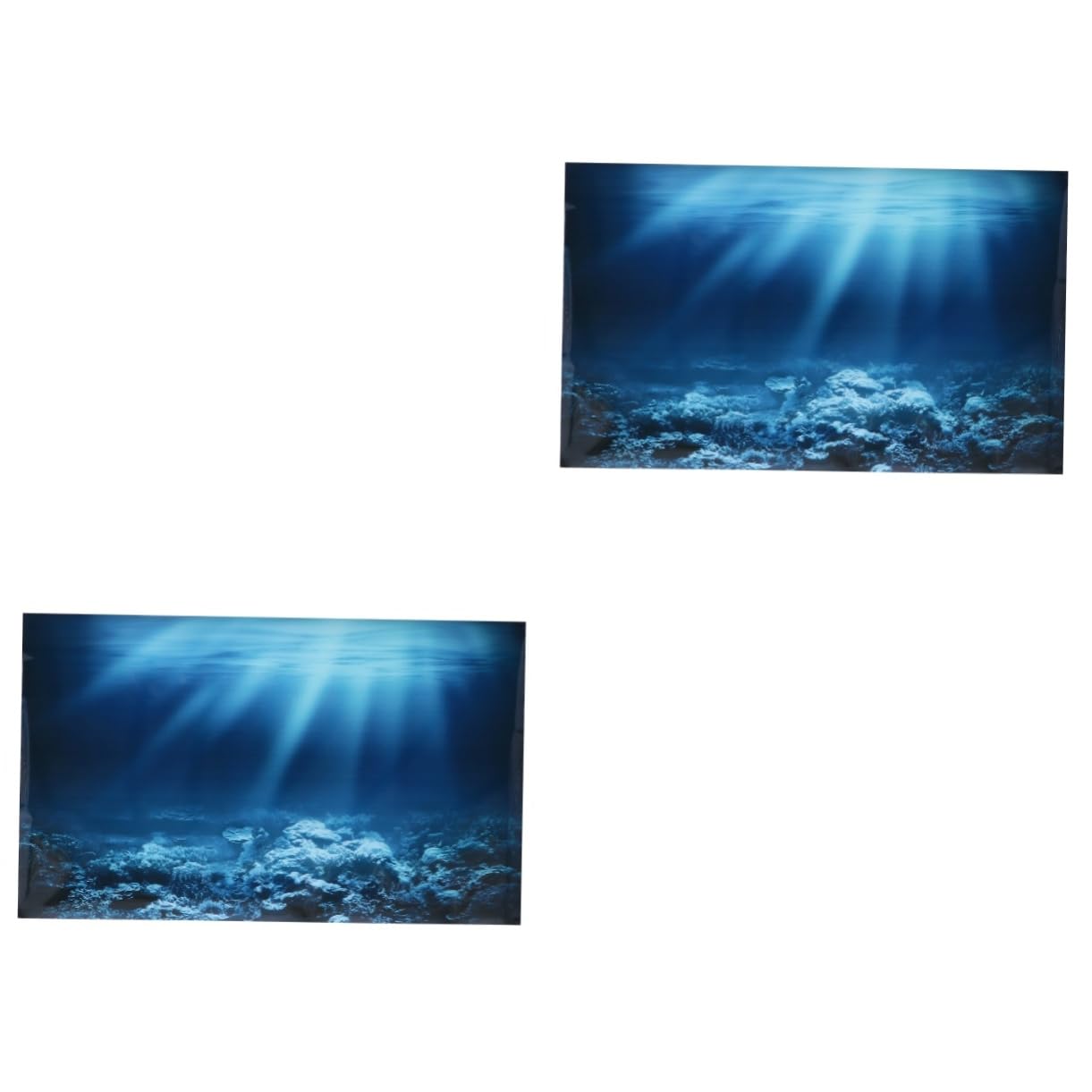 Beaupretty 2pièces Poster Décoratif pour Aquarium Autocollant Arrière-Plan De Poissons Et Décoration Murale pour Réservoir Eau