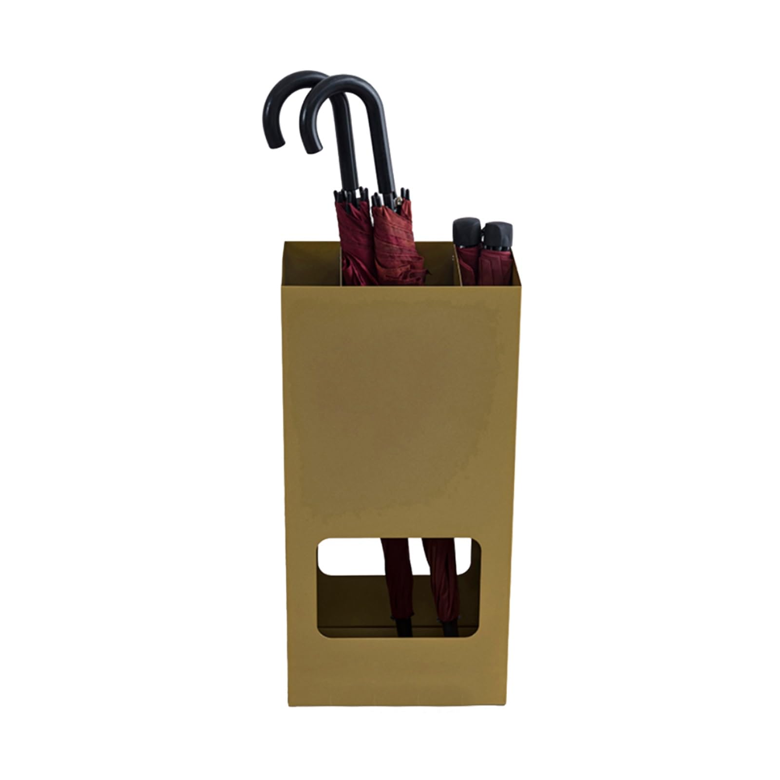 HYLYGFH Gold Iron Umbrella Storage Rack with Drip Tray - Space-Saving Stand for Home, Office, Hotel Lobby - Stylish & Functional Umbrella Holder