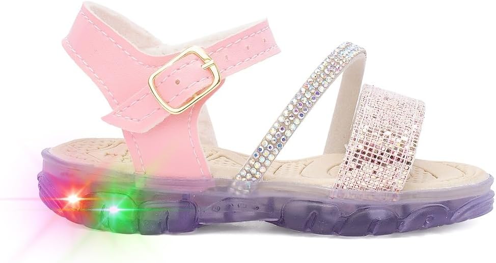 Sandalia Papete Infantil Feminino com LED Menina My Funfy Kids 2303A