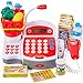BUYGER Kinderkasse Groß Kasse Spielzeug für Kinder Spielkasse mit Scanner Mikrofon Elektronische Supermarktkasse Kaufladen Zubehör Rollenspiel Spielzeug ab 3 Jahre