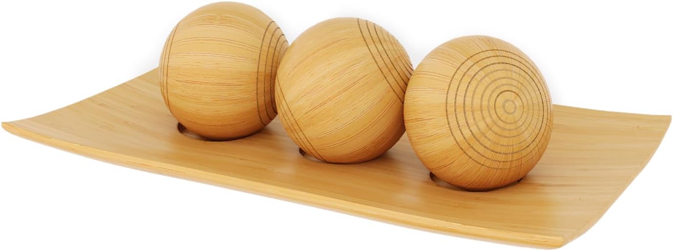 Creative Scents Harmony Tray Orb Set - Decorative Coffee Table Decor Trays for Wedding, Housewarming - Handcrafted Home Decor Tray - Living Room Dining Table Centerpiece Table Decoration