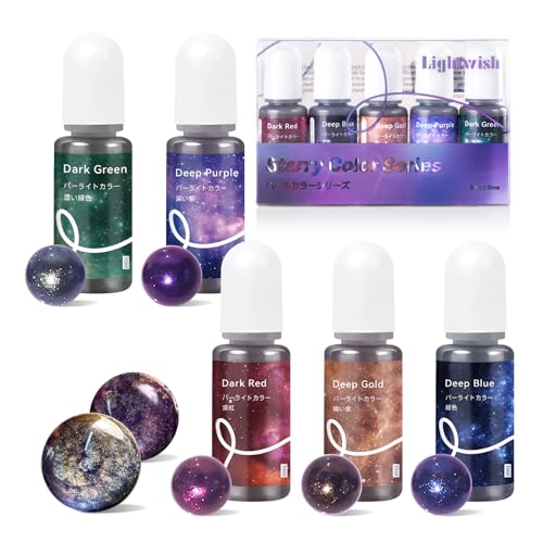5-Star UV Resin Color Pigments for DIY Jewelry Making & Art - Concentrated Colors: Starry Sky Black