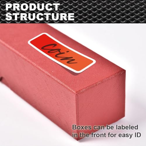 Caja decorativa roja set 10 piezas 9 pulg x 2 pulg miniatura 6