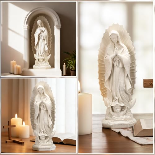 Estatua Virgen de Guadalupe 30 cm Figura Virgen María miniatura 3