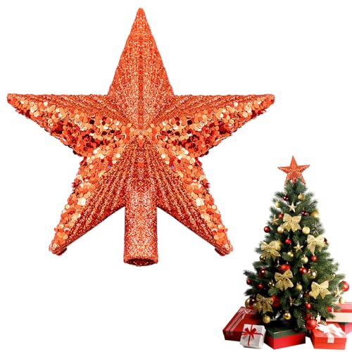 Werownsgso Weihnachtsbaumspitze Stern Glitzernde Christbaumspitze...