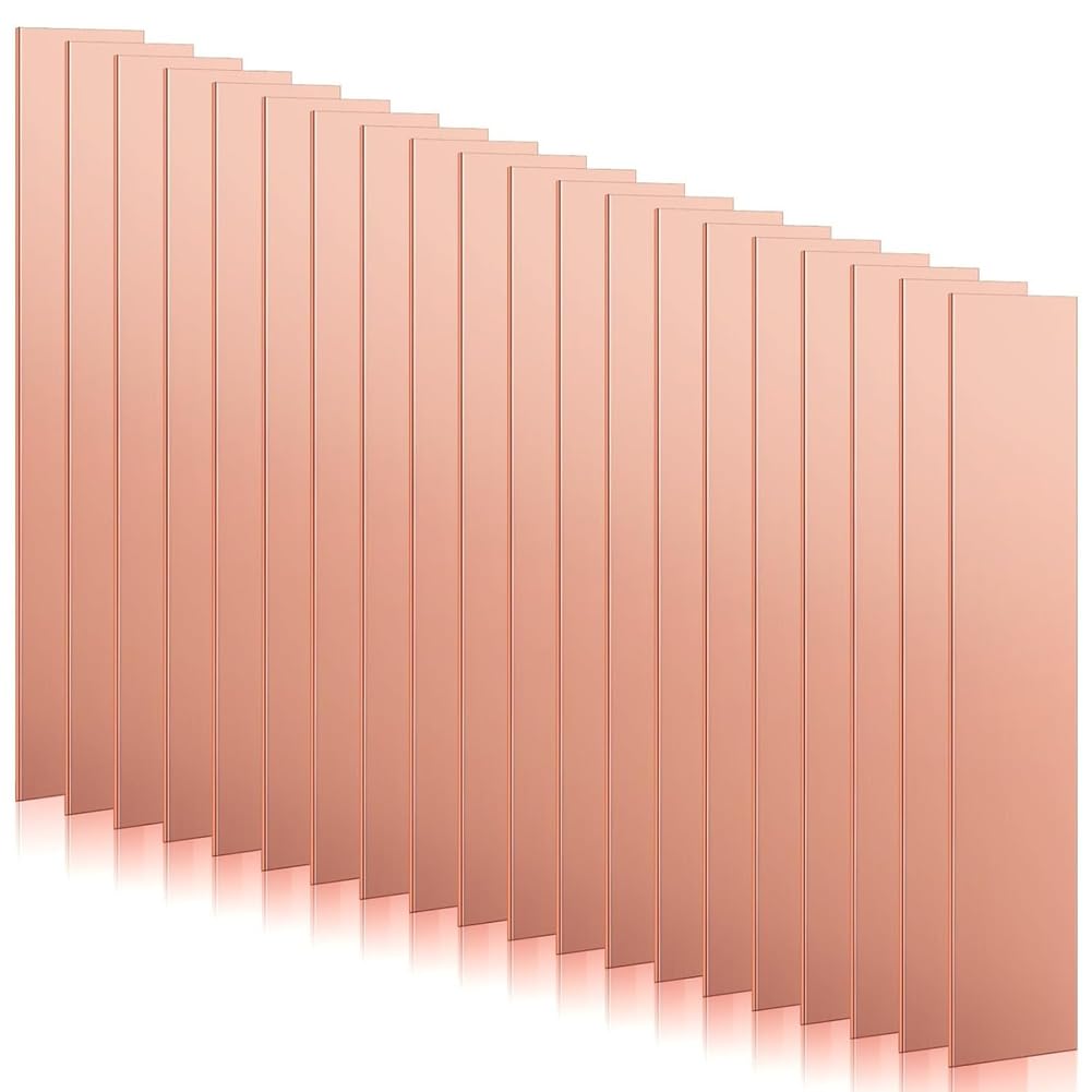 Jnchdghwa As Shown For Plating And Electroplating 20 Pack Pure Copper Anode Sheets- Copper Electrode Strips 1Mm X 25Mm X 150Mm