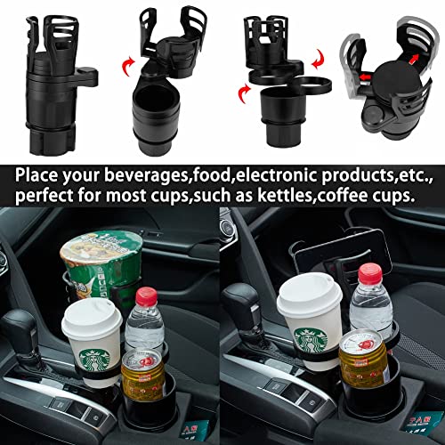 Image of 4 in 1 Car Cup Holder Extender Multifunctional Car Cup Holder Organizer Car Interior Accessories for Drinks Bottles Cups Holder