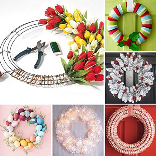 image for MJRASG 2 Pack Wire Wreath Frame 10 Inches Metal Wreath Frame Wreath Fo