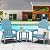 MXIMU Folding Adirondack Chair for Outdoor: Easy to Assemble and Comfortable Adirondack Chairs - All Weather Composite Plastic Chair for Outside Fire Pit Patio Lawn Garden Backyard Use(Blue)