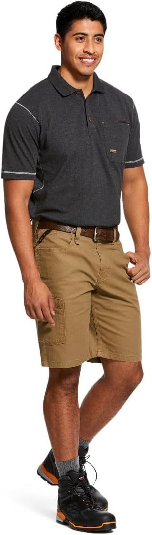 ARIAT Field Khaki Rebar Relaxed Made Tough Durastretch Men's Short 10030265
