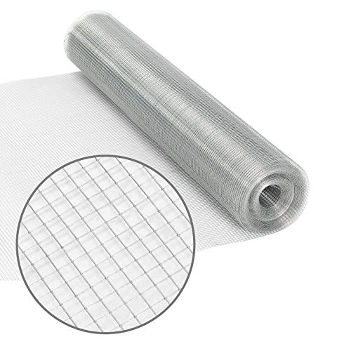 TUFFIOM 36in x 100ft Hardware Cloth 1/4" Square 23 Gauge Galvanized Suitable for Garden Fences Poultry Breeding Nets Protection Nets Ventilation