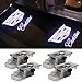 Car LED Door Logo Lights Projector 3D Ghost Shadow Lights for Cadillac SRX ATS ATS XT4 XT5 XT6 Dual Plug Puddle Lights for Caddy Welcome Courtesy Lights Auto Accesories 4 Pack