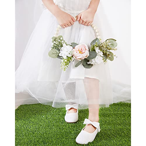 Felix & Flora Girls Dress Shoes - Mary Jane Ballet Flats Party Wedding School Size 13 Little Kid