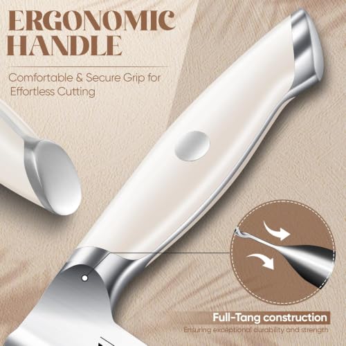 Huusk Waffle Fry Cutter Knife - Deep Wavy Heavy Duty for Crinkle Cut, White - Image 4