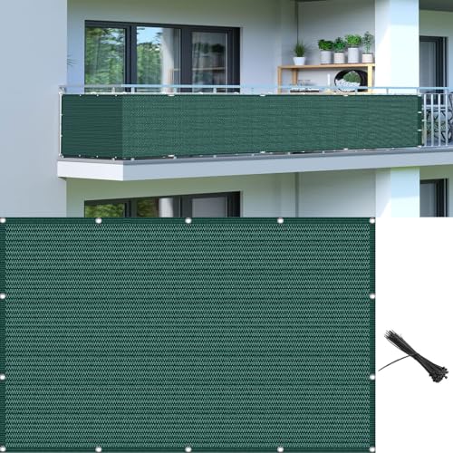 Brise-vue pour balcon résistant au vent résolvant les problèmes de vis-à-vis avec oeillets