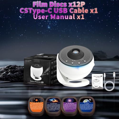 Image of Desidiya Earth Planetarium Projector for Bedroom, Ultra Clear Night Light with 4K Replaceable, 13 Galaxy Discs 360 Degree Rotation, Real Sky Light