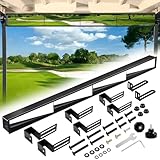 No Drilling Golf Cart Rear View Mirror, 4 Panel Wide Angle Golf Cart Rearview mirror Fit for Club Car, Yamaha, EZGO True Panoramic View with No Blind Spots