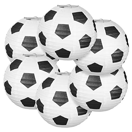 HOMSFOU 6 Piezas De Luces De Papel Para Linternas Decoración De Fútbol ​​Decoraciones Para Fiestas De Fútbol ​​ Para Fiestas De Fútbol ​​Accesorios De Iluminación Decoración