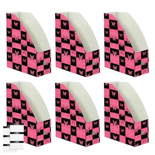 Classeurs pliables de bureau boîte rangement documents courrier motifs papillons - 3