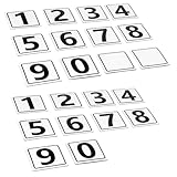 1~10 Number Magnets, Educational Magnetic Number(Small Size Magnet Numbers 20 Pieces+2 Backup Blank Magnets, 1.5x1.5')