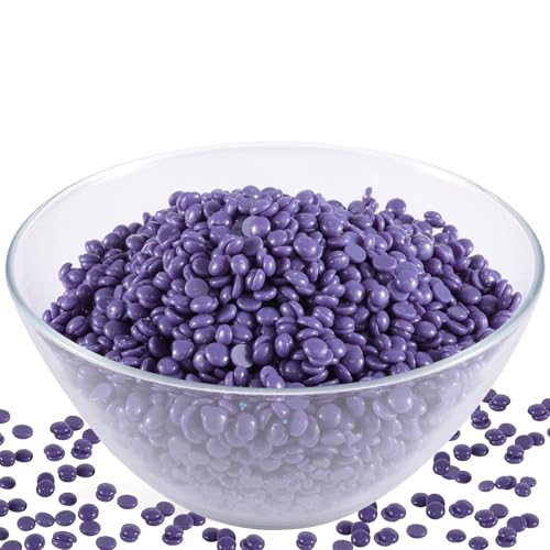 Image of PURPLESKY 5lbs Hard Wax Beads Bulk, Professional Hair Removal Wax Kit for Coarse Hair & Sensitive Skin, Low Temperature, Microwavable, Painless Brazilian, Bikini, Face, Leg, Body Home Use, Purple