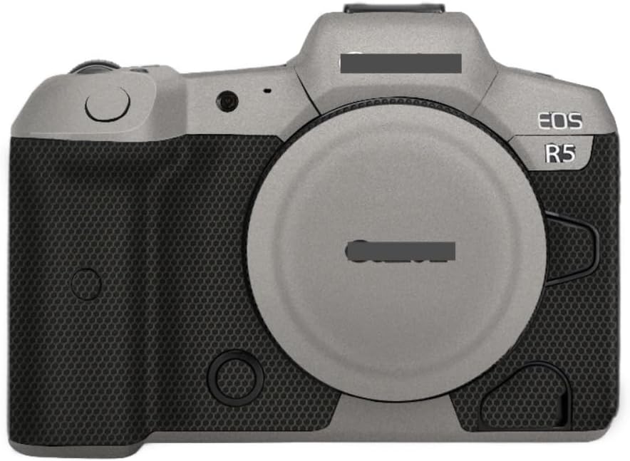 Anti-Scratch Camera Skin Wrap R5 Sticker Coat Vinly Protective Film Body Protector Decals Cover for Canon EOS R5 R 5 (Titanium)