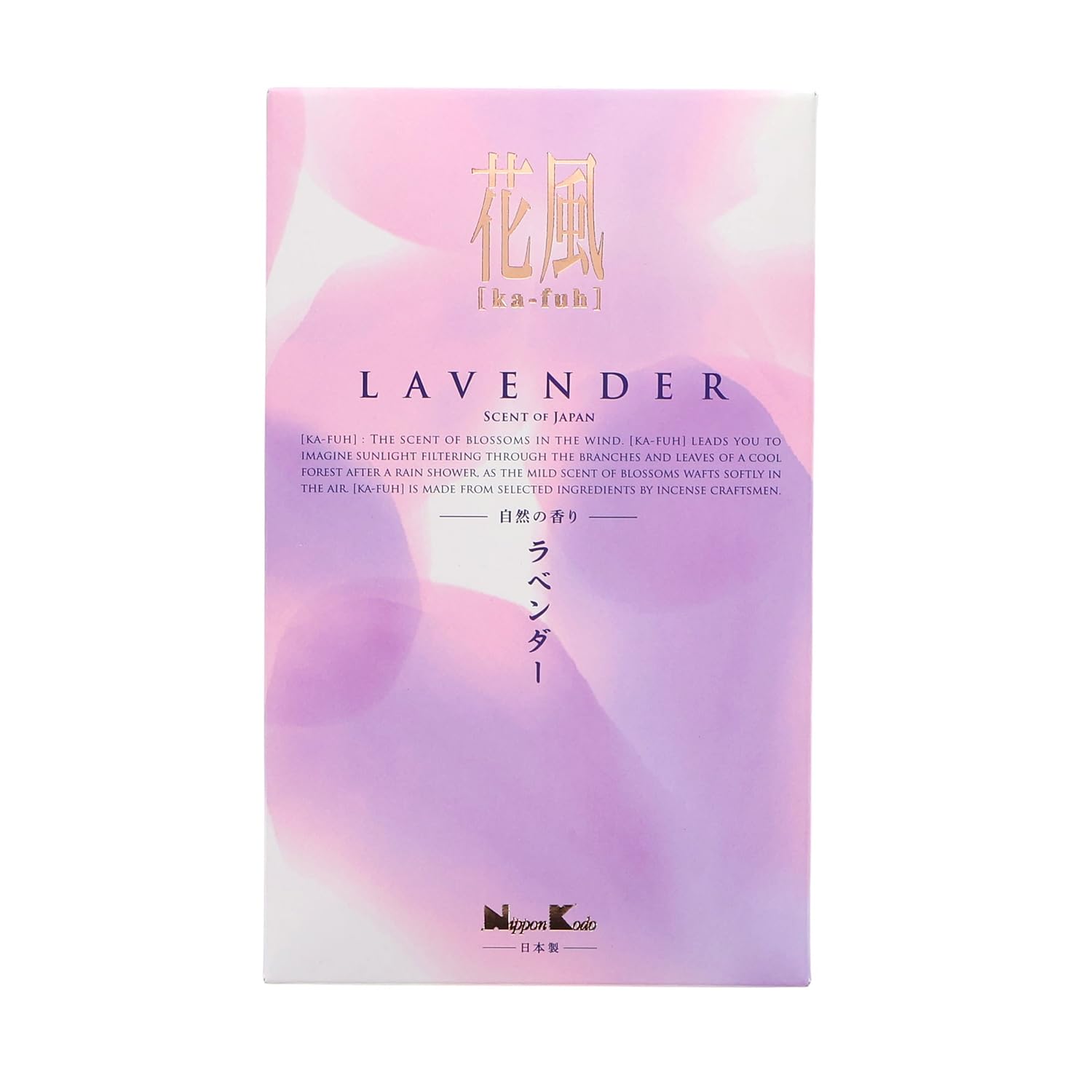 Nippon Kodo Hanakaze Lavender Rose Incense Sticks 6.5in Made in Japan