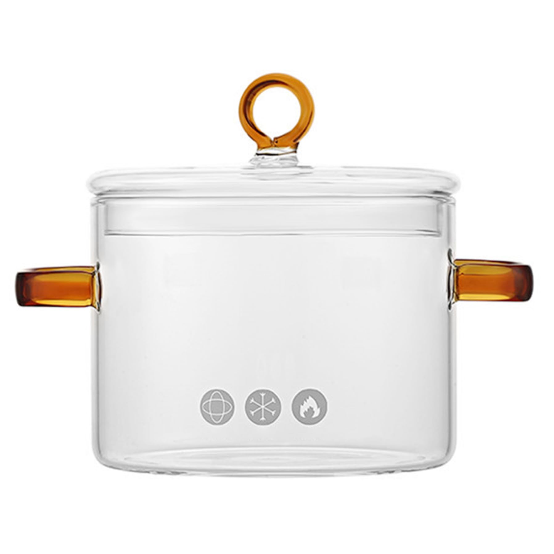 Casserole en verre résistante à la chaleur pour mijoter au micro-ondes 1,5 L