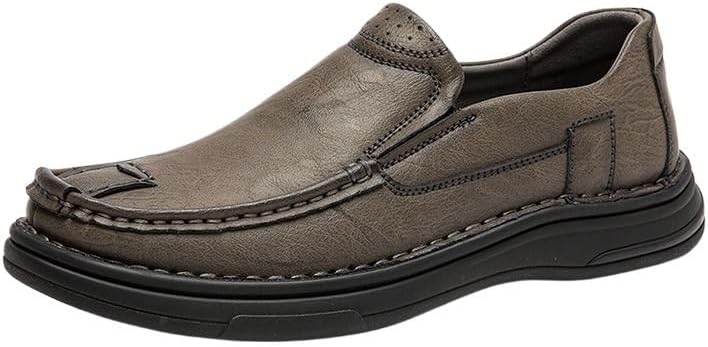 Men's Oxford Shoes Casual Sports Shoes Low-top Round-toed Slip-on flat-bottomed Non-slip Comfortable Breathable Rubber Shoes for Men