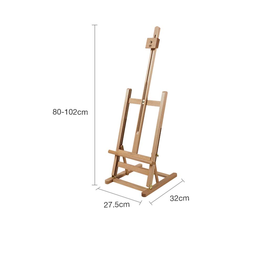 Chevalet d'affichage pour artiste d'art, chevalet portable en bois de hêtre, avec planche à dessin 4K, 8K, 27,5 x 32 x 102 cm